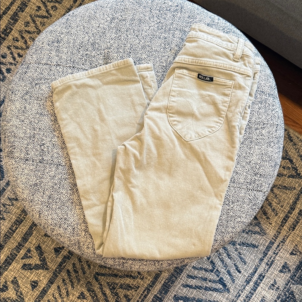 Rolla’s Women's Light Sage Green Straight Leg Jeans